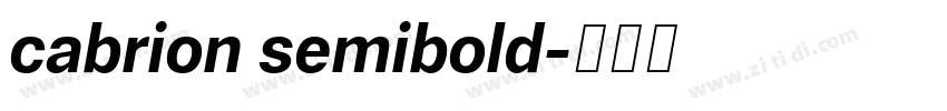 cabrion semibold字体转换